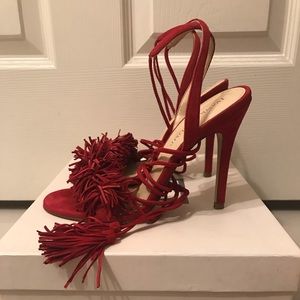 Ivanka Trump Hettie fringe stiletto sandal